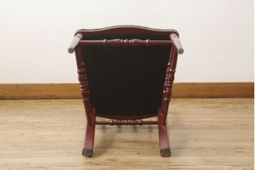 中古　超美品　グッチ(GUCCI)　ビー(ハチ)　エンブロイダリー　個性的なデザインが空間のアクセントになるウッドチェア(椅子、イス、ハーバリウムプリント)(定価約32万円)(R-060941)