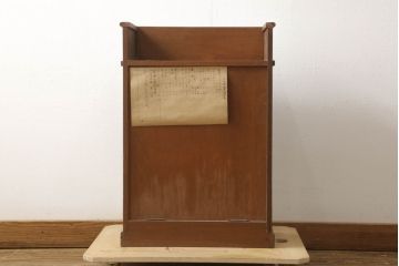 和製アンティーク　ミヤコ友禅染料　昭和レトロな雰囲気が魅力の糸ケース(収納棚、小引き出し、小物収納、陳列棚、店舗什器)(R-060944)