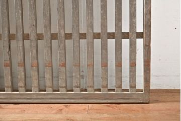 アンティーク建具　和の風情漂う荒格子戸2枚セット(格子戸、引き戸)(R-060950)