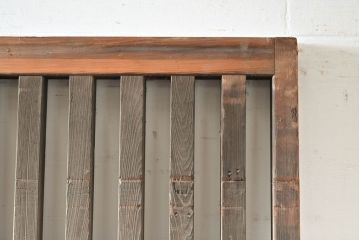 アンティーク建具　和の空間づくりにおすすめの荒格子戸2枚セット(引き戸)(R-060952)