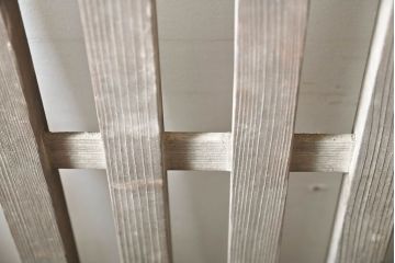 アンティーク建具　和の空間づくりにおすすめの荒格子戸2枚セット(引き戸)(R-060952)