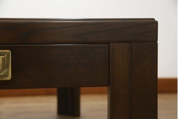 中古　カリモク　domani(ドマーニ)　Morganton(モーガントン)　ゴールドの引手が高級感を演出するセンターテーブル(リビングテーブル、ローテーブル)(定価約22万円)(R-060954)