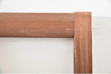 アンティーク建具　素通しガラス　昭和レトロな雰囲気漂うガラス戸4枚セット(引き戸、格子戸)(R-060963)