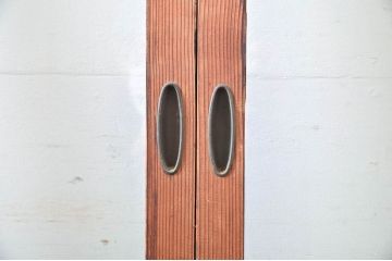 アンティーク建具　素通しガラス　昭和レトロな雰囲気漂うガラス戸4枚セット(引き戸、格子戸)(R-060963)