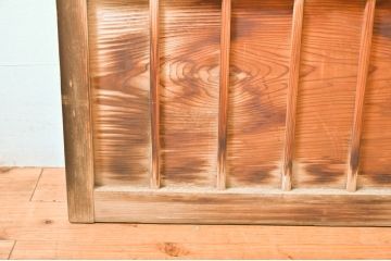 アンティーク建具　素通しガラス　昭和レトロな雰囲気漂うガラス戸4枚セット(引き戸、格子戸)(R-060963)