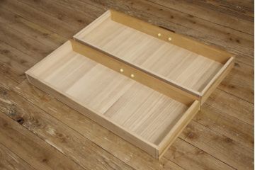 中古　美品　特注品　最高級!!　屋久杉の美しい杢目を堪能できるキャビネット(食器棚、収納棚、戸棚、水屋箪笥)(R-060976)