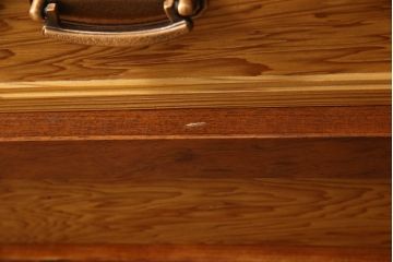 中古　美品　特注品　最高級!!　屋久杉の美しい杢目を堪能できるキャビネット(食器棚、収納棚、戸棚、水屋箪笥)(R-060976)