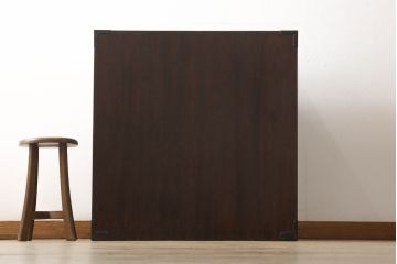和製アンティーク　超美品　前面欅(ケヤキ)材　三方木地呂塗りの艶やかな木肌が魅力的な仙台箪笥(衣装箪笥、収納箪笥、引き出し、時代箪笥)(R-060979)