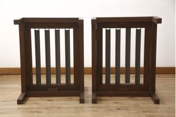 イギリスビンテージ　2way!!別々にも使えて嬉しい!　低い背もたれがかわいい2人掛けソファ(アームレスソファ、2P、1人掛けソファ、1P、アームレスチェア、ヴィンテージ)(R-060982)