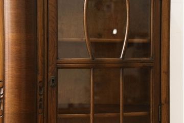 フランスアンティーク　アールデコ　クラシカルな佇まいが上品な空間を演出するブックケース(本箱、書棚、本棚、収納棚、戸棚、食器棚、カップボード、キャビネット)(R-061000)