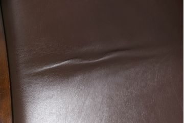 中古　美品　松本民芸家具　本革　MB型　美しいフォルムが目を惹くレザーチェア(アームチェア、椅子、イス)(定価約28万円)(R-061002)