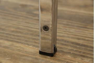 フランスビンテージ　mobilia(モビリア)取り扱い　airborne(エアボーン)　洗練されたデザインが魅力のガラステーブル(センターテーブル、ローテーブル、リビングテーブル、ヴィンテージ)(R-061004)