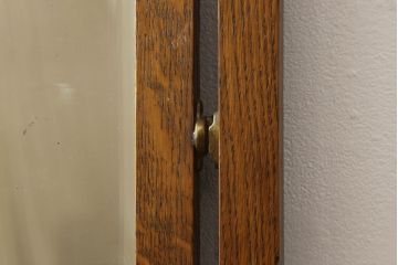 イギリスアンティーク　オーク材　雫型のドロップハンドルがかわいいドレッシングチェスト(ドレッサー、鏡台、ミラー)(R-061009)