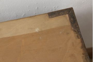 和製アンティーク　大正〜昭和初期　天板・脚(台輪)付きリメイク　前面欅(ケヤキ)　時代箪笥　玉杢が美しいローボード(テレビ台、ローチェスト、引き出し、テレビボード、和箪笥、和たんす)(R-061015)