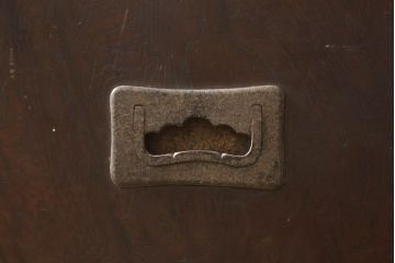 和製アンティーク　大正〜昭和初期　天板・脚(台輪)付きリメイク　前面欅(ケヤキ)　時代箪笥　玉杢が美しいローボード(テレビ台、ローチェスト、引き出し、テレビボード、和箪笥、和たんす)(R-061015)