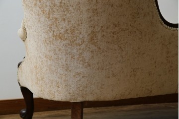 イギリスアンティーク　マホガニー材　上質な空間づくりに取り入れたい最高級品のシェーズロングソファ(カウチソファ、長椅子、2P、3P、2人掛け、3人掛け、二人掛け、三人掛け)(R-061020)