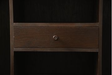 和製ビンテージ　吉田璋也(よしだしょうや)デザイン　三方欅(ケヤキ)材　和洋どちらのお部屋にも馴染むデザインが魅力的なライティングビューロー(ヴィンテージ、ワークデスク、在宅用、在宅ワーク用、座机、文机)(R-061027)