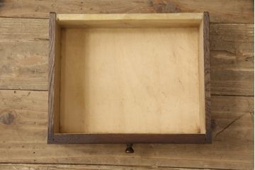 和製ビンテージ　吉田璋也(よしだしょうや)デザイン　三方欅(ケヤキ)材　和洋どちらのお部屋にも馴染むデザインが魅力的なライティングビューロー(ヴィンテージ、ワークデスク、在宅用、在宅ワーク用、座机、文机)(R-061027)