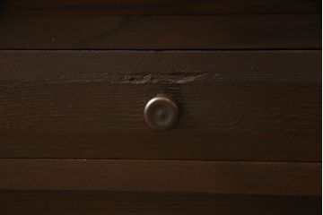 和製ビンテージ　吉田璋也(よしだしょうや)デザイン　三方欅(ケヤキ)材　和洋どちらのお部屋にも馴染むデザインが魅力的なライティングビューロー(ヴィンテージ、ワークデスク、在宅用、在宅ワーク用、座机、文机)(R-061027)
