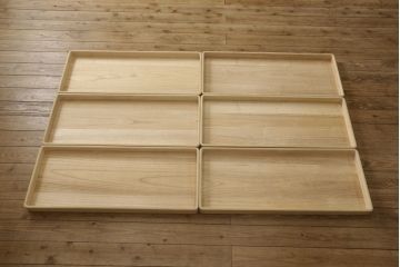 中古　伝統工芸士　熊倉由蔵作　衣装盆14杯　たっぷりの収納力と上品な佇まいが魅力的な加茂総桐箪笥(大丸、四方丸、総桐たんす、着物箪笥、引き出し、衣装タンス)(定価約120万円)(R-061029)
