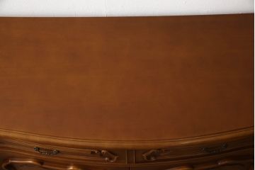 中古　美品　イタリア　象嵌入り　細部まで施された彫刻のデザインが高級感あふれるサイドボード(サイドキャビネット、収納棚、戸棚)(定価推定約60万円)(R-061033)