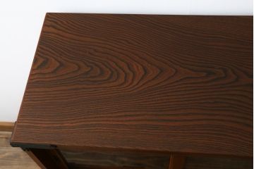 中古　岩谷堂箪笥　牡丹紋様　ダイナミックな杢目と存在感のある金具が魅力的な収納棚(茶箪笥、飾り棚、戸棚、サイドキャビネット、引き出し、和タンス、和たんす)(定価約45万円)(R-061043)