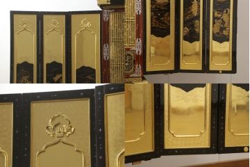 中古　新古品　展示未使用品　石川県伝統工芸品　堆黒(ついこく)　北川仏壇製作所　釘を使わないホゾ組立の荘厳な美川仏壇(厨子、ずし)(定価約704万円)(R-061044)