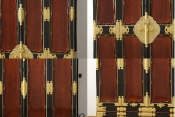 中古　新古品　展示未使用品　石川県伝統工芸品　堆黒(ついこく)　北川仏壇製作所　釘を使わないホゾ組立の荘厳な美川仏壇(厨子、ずし)(定価約704万円)(R-061044)