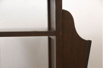 和製ビンテージ　絶版品　北海道民芸家具　#440　便利な収納ポケットが付いたマガジン卓(サイドテーブル、マガジンラック、ヴィンテージ)(R-061049)