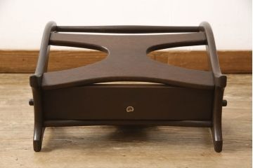 和製ビンテージ　希少な絶版品!!　maruni(マルニ木工)　和モダンな空間づくりに取り入れやすいマガジンラック(ヴィンテージ、本立て)(R-061050)