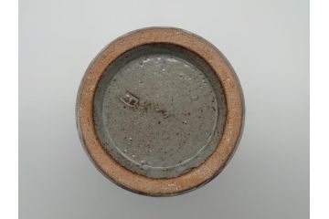 人間国宝　島岡達三　地釉象嵌縄文壺(共箱付き、壷、花瓶、花器)(R-061052)