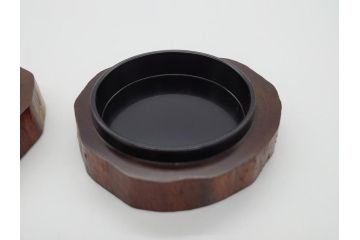 大下香仙　漆工芸大下香仙工房　ブドウ蒔絵　螺組細工　加賀蒔絵　ツタ香合(共箱付き、茶道具、葡萄、蔦)(R-061059)