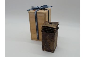 のだ窯　泉田之也　積層花器(共箱付き、花瓶、花器、一輪挿し)(R-061060)