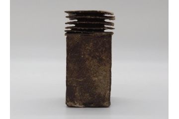 のだ窯　泉田之也　積層花器(共箱付き、花瓶、花器、一輪挿し)(R-061060)