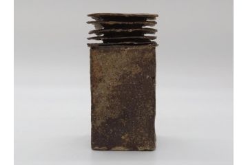 のだ窯　泉田之也　積層花器(共箱付き、花瓶、花器、一輪挿し)(R-061060)