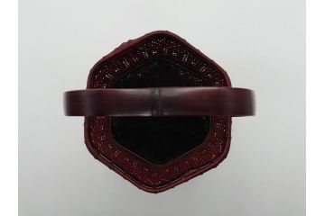 八木澤祐三(基石)　南総竹細工　縦網代古脚　華藍　花籠(共箱付き、花器、竹、竹細工)(R-061062)