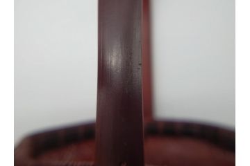 八木澤祐三(基石)　南総竹細工　縦網代古脚　華藍　花籠(共箱付き、花器、竹、竹細工)(R-061062)