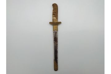 戦前　委員長蒋中正贈(蒋介石)　0001　航空委員会　希少短剣(鞘付き、旧日本海軍、鷹彫刻、 模造刀、中国?)(R-061063)