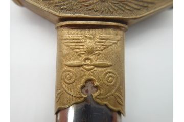 戦前　委員長蒋中正贈(蒋介石)　0001　航空委員会　希少短剣(鞘付き、旧日本海軍、鷹彫刻、 模造刀、中国?)(R-061063)