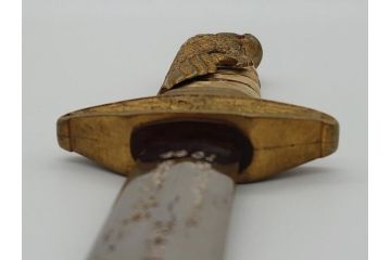 戦前　委員長蒋中正贈(蒋介石)　0001　航空委員会　希少短剣(鞘付き、旧日本海軍、鷹彫刻、 模造刀、中国?)(R-061063)