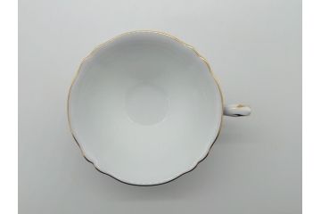 大倉陶園　TheOkura　高邸シリーズ　希少　優雅で気品が感じられるティーカップ・ソーサー(ブルーローズ　岡染め　金蝕、記念品?)(R-061064)