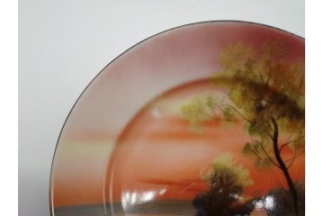 オールドノリタケ　NORITAKE　湖図　ハンドペイント　レトロでかわいらしいプレート・ボウル(皿、小鉢、深皿、洋食器)(R-061065)