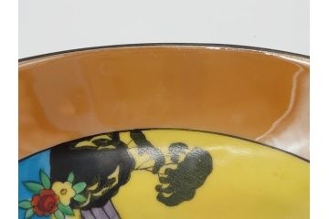 オールドノリタケ　NORITAKE　湖図　ハンドペイント　レトロでかわいらしいプレート・ボウル(皿、小鉢、深皿、洋食器)(R-061065)