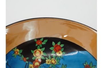 オールドノリタケ　NORITAKE　湖図　ハンドペイント　レトロでかわいらしいプレート・ボウル(皿、小鉢、深皿、洋食器)(R-061065)