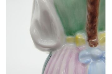 ハンガリー　ヘレンド(HEREND)　女の子とガチョウのフィギュリン(少女、フィギュア、置物、置きもの、西洋陶磁器、人形、飾り物、飾り、ディスプレイ雑貨)(R-061067)