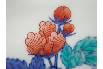 人間国宝　十四代今泉今右衛門　錦芙蓉絵額皿(共箱付き、皿立て付き、額皿、飾り皿、飾皿、中皿、色鍋島、色絵)(R-061068)