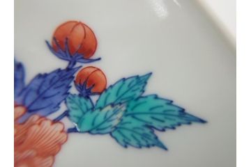 人間国宝　十四代今泉今右衛門　錦芙蓉絵額皿(共箱付き、皿立て付き、額皿、飾り皿、飾皿、中皿、色鍋島、色絵)(R-061068)