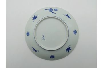 人間国宝　十四代今泉今右衛門　錦芙蓉絵額皿(共箱付き、皿立て付き、額皿、飾り皿、飾皿、中皿、色鍋島、色絵)(R-061068)