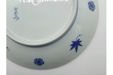 人間国宝　十四代今泉今右衛門　錦芙蓉絵額皿(共箱付き、皿立て付き、額皿、飾り皿、飾皿、中皿、色鍋島、色絵)(R-061068)