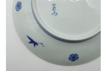 人間国宝　十四代今泉今右衛門　錦芙蓉絵額皿(共箱付き、皿立て付き、額皿、飾り皿、飾皿、中皿、色鍋島、色絵)(R-061068)